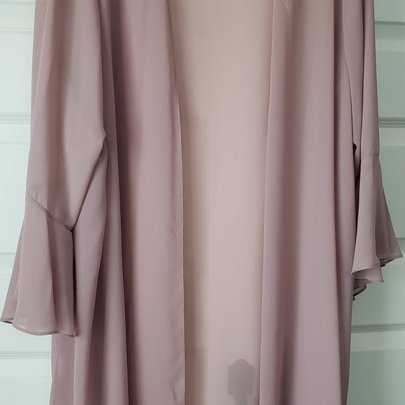 NWT: Oleg Cassini Mauve lace chiffon three piece pantsuit Size 20 - Picture 7 of 14